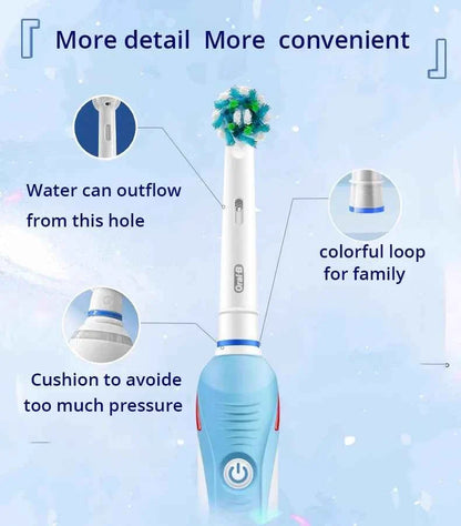 Oral B Electric Toothbrush Pro 4000 Sonic Clean Rechargeable Tooth Brush 4 Cleaning Modes Pressure Sensor Light Wateproof