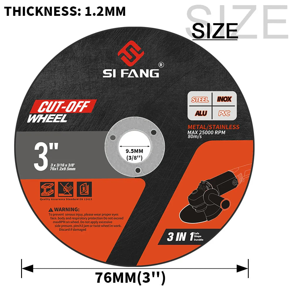 3 Inch Metal Cutting Disc 75x1.2x9.5mm Cut Off Wheels For Die Grinder Metal & Stainless Steel Cutting Mini Saw Blade  3-60pcs