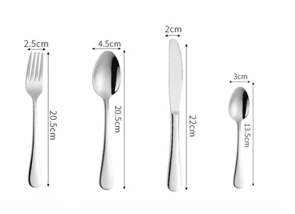 24-Piece Silverware Set with Steak Knives Forks Spoons,Stainless Steel Flatware ,Tableware Cutlery Service for 6,Dishwasher Safe
