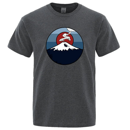 Mt. Fuji, Japan Mens T Shirt Fashion Cotton Eco-Friendly T-Shirts Summer Tee Clothes Tshirt Hip Hop Oversize Loose Men T Shirts