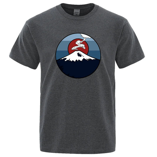Mt. Fuji, Japan Mens T Shirt Fashion Cotton Eco-Friendly T-Shirts Summer Tee Clothes Tshirt Hip Hop Oversize Loose Men T Shirts