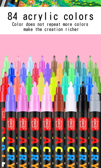 36-240 Acrylic Paint Markers, Waterproof & High Saturation for Wood,Metal,Plastic,Fabric,Glass,Ceramic Painting DIY Art Supplies