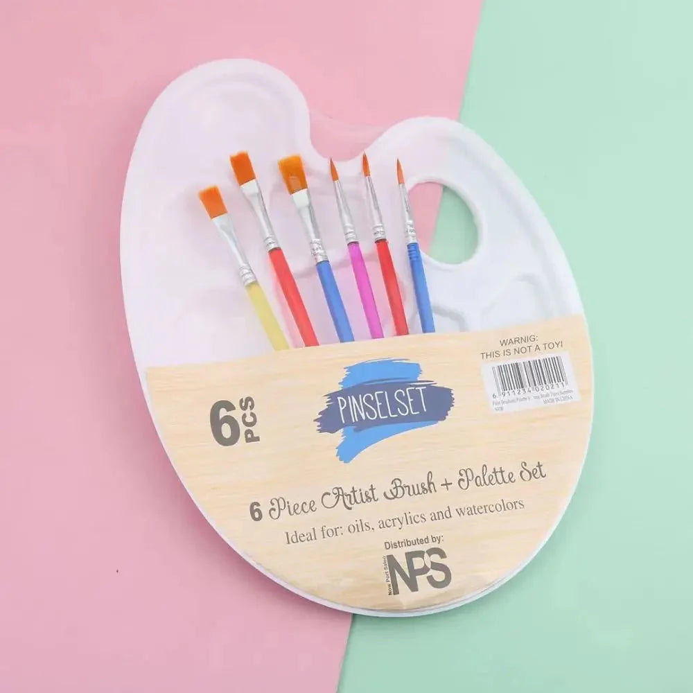 Adults Drawing Artist Coloring Student Art Painting Supplies Watercolor Tray Art Oval Palette Brush Set Oil Painting Palette