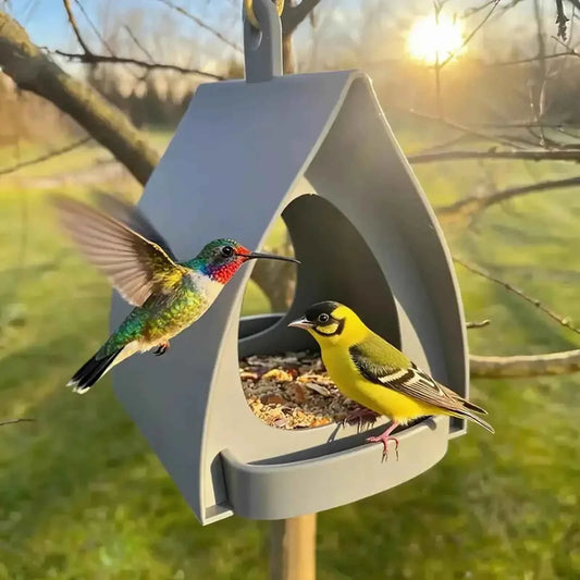Hanging Bird Feeder Large Capacity Outdoor Bird Feeder Birdhouse Garden Bird Feeder for Sparrow Finch Balcony Yard Porch