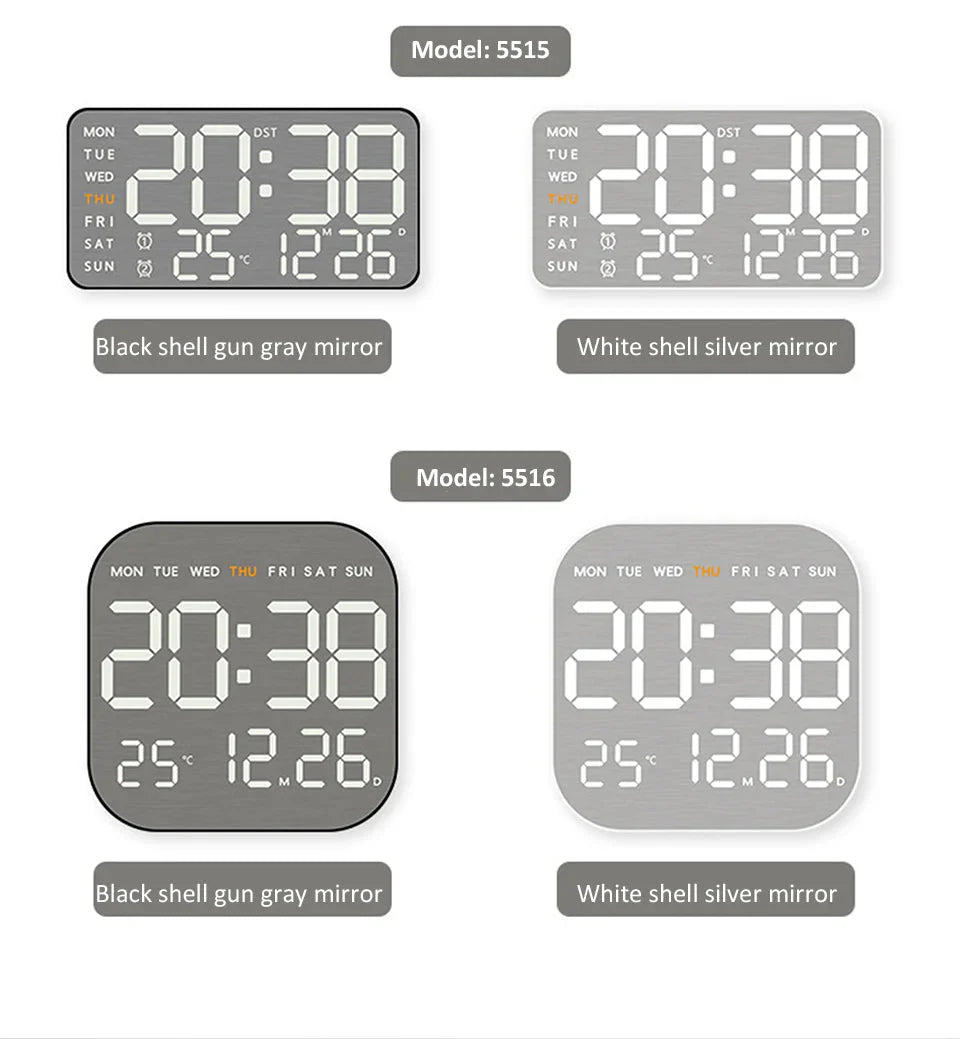 Mirror Brushed Finish Wall Clock Premium Modern Home Wall Clock