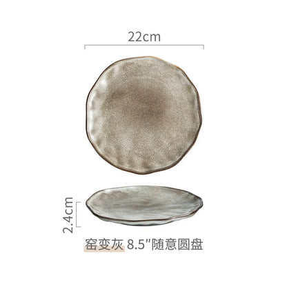 Platter Creative Restaurant plates New vintage featuring ceramic disk kitchen cutlery