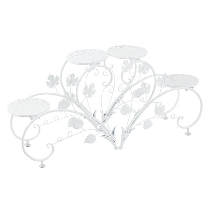 2 PCS Metal Plant Stand Heart-shape Flower Pot Display Holder Garden Support