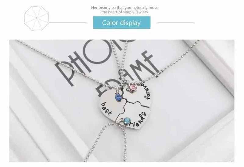 New Best Friends Necklace For Women Girls Broken Heart Puzzle Musical Note Pendant Necklaces BFF Friendship Forever Jewelry Gift