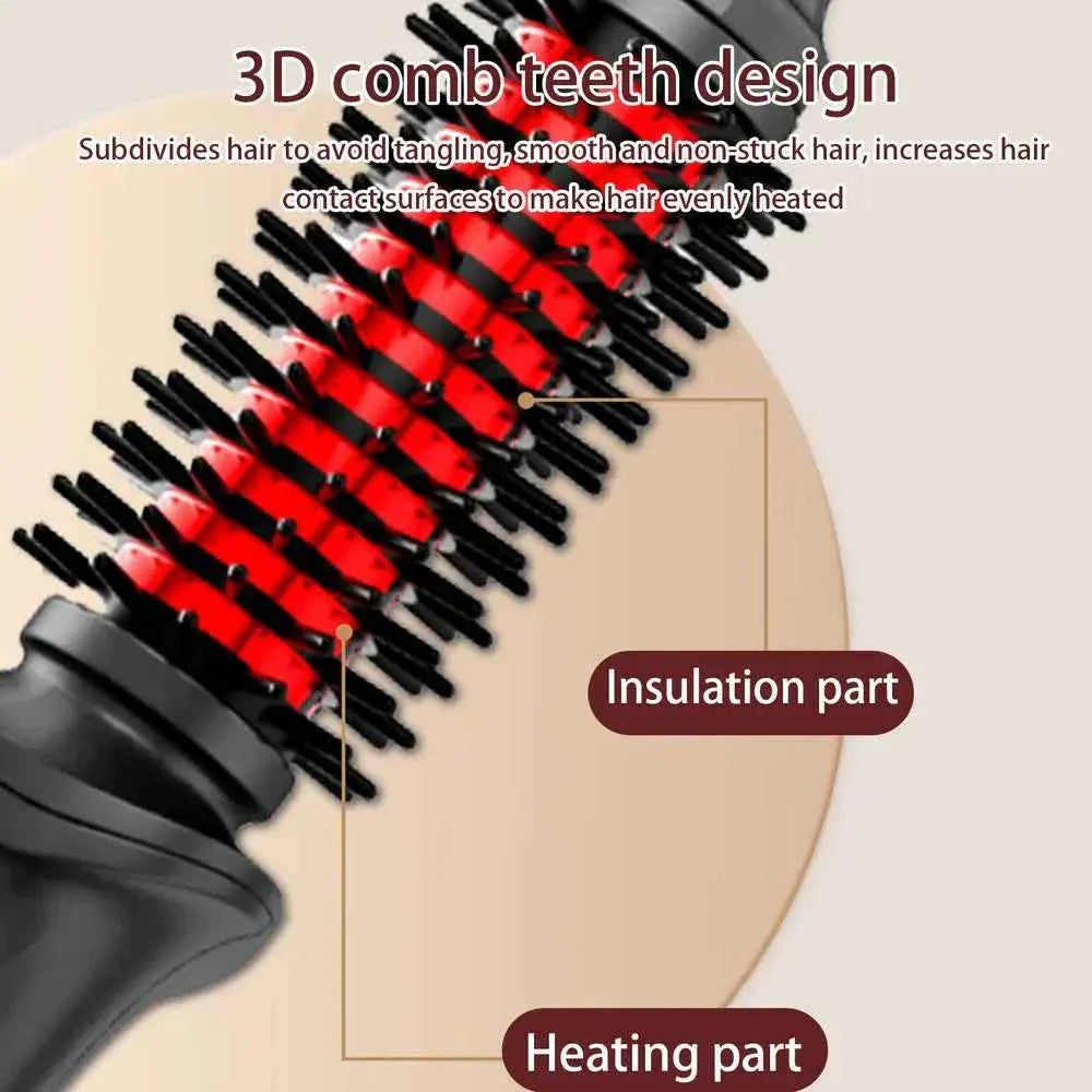 Cordless Hair curling wands USB rechargeable cordless curling iron Electric Heated Hair Curling Round Brush Hair Styling Tool