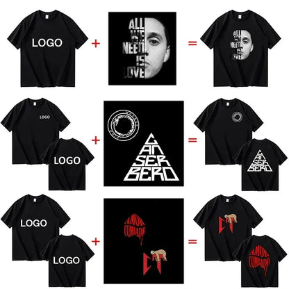 Customized 100% Cotton Printed T-shirts Men Fashion Short Sleeve O-neck Tshirt Women Personality Streetwear Tee Tops Camiseta