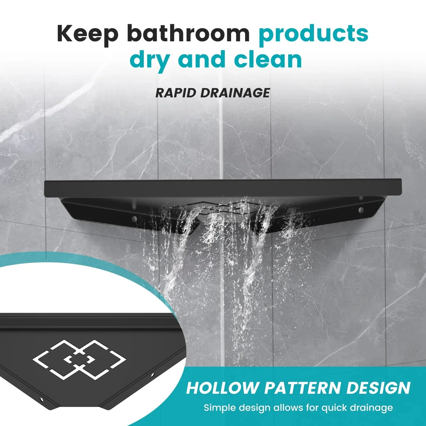 Stainless Steel Bathroom Shelf Shampoo Makeup Shower Storage Shelf Bathroom Wall Mount Corner Organizer Rack