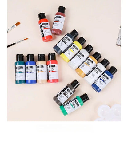 14-color /60ml paint set, beginner's art supplies for painting and doodling, paint palette, brush combination