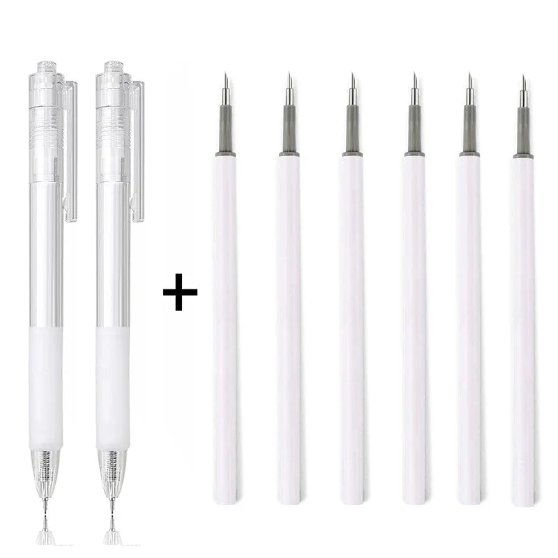 1/8pcs Art Utility Knife Pen Knife Pen Refill Set Paper Cutting Tool Precision Scrapbooking Sticker Cutter DIY Craft Supplies