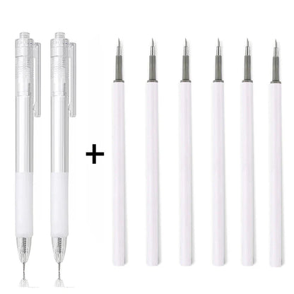 1/8pcs Art Utility Knife Pen Knife Pen Refill Set Paper Cutting Tool Precision Scrapbooking Sticker Cutter DIY Craft Supplies
