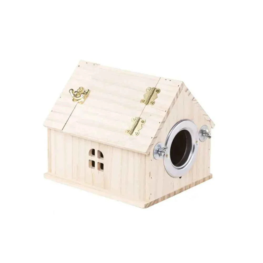 Practical Large Space Wood Bird House Rainproof Hanging Birds Breeding Box Sun Protection Bird Nest For Bird Cage
