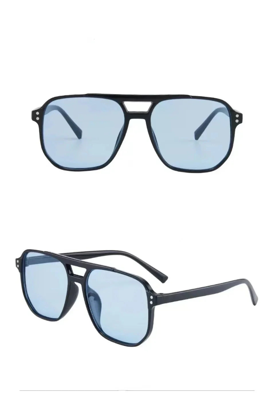 Vintage Men Women Big Sunglasses Men Square Shades Brand Designer Unisex Sun Glasses Black Lense Male Female Sunglasses UV400