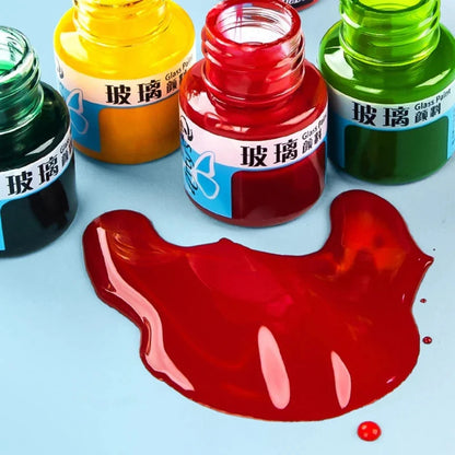 Stain Glass Paint,Non-Toxic Window Paint,Permanent Glass Paint,Stained Glass Art Paint,Glass Painting for Window Gallery