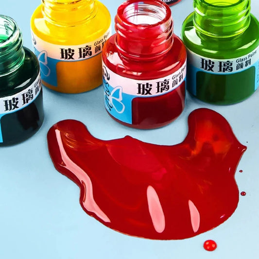 Stain Glass Paint,Non-Toxic Window Paint,Permanent Glass Paint,Stained Glass Art Paint,Glass Painting for Window Gallery