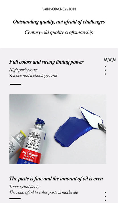 Winsor & Newton 12/18/24 Colors Professional Color Oil Paints 12ml Tube Painting Pigments With Brush And Palette Art Supplies
