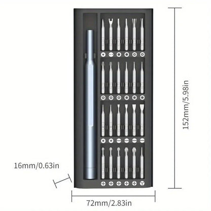24-in-One Professional Repair Kit - Multi-Functional Precision Screwdriver Set for Mobile Phone and Tablet Disassembly
