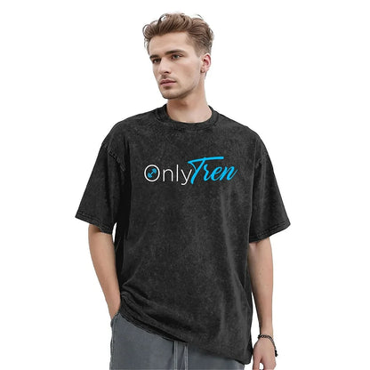 Only Tren T-Shirt Summer Funny Workout Pun Aesthetic T-Shirts 2024 Loose Kawaii Tshirt For Man Short Sleeve Design Clothes