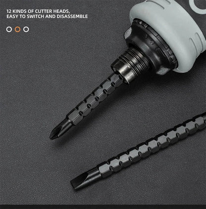 Mini Ratchet Precision Screwdriver Magnetic 13 In 1 Telescopic Labor-Saving Hand Tool Phillips Slotted Dual-purpose Head