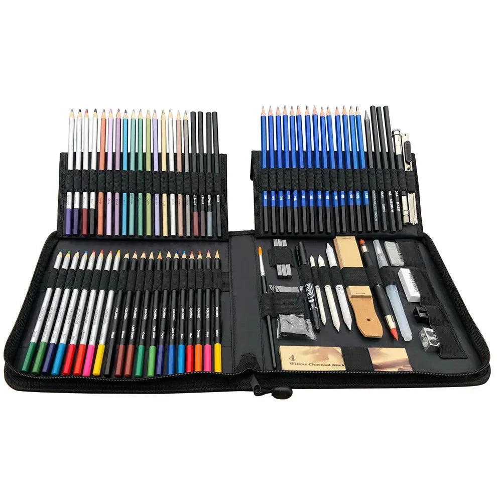 Art Painting Set 83pcs Art Sketching Set Color Lead Pencil High Quality Set Art Professional School Drawing Supplies