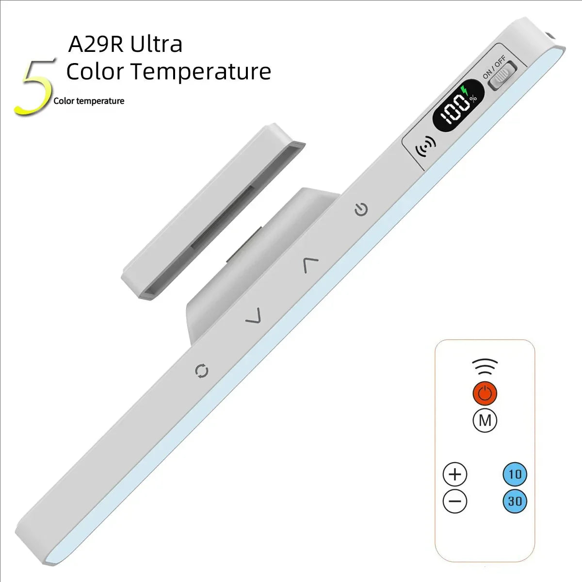 Touch Table Lamp Magnetic Desk Lamp Bulit-in Rechargeable Battery for Reading Cabinet Mirror Bedside Rechargeable Night Lights