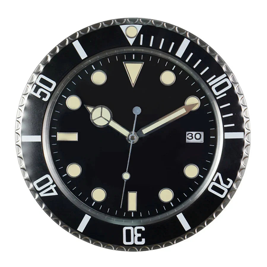 Metal Creative Art Design Digital Luminescent Clock 13"