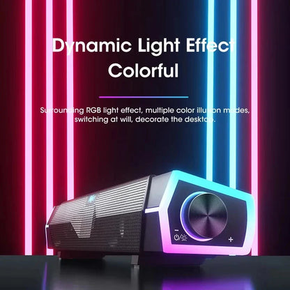 Bluetooth Speaker Bar 4D Surround Sound Subwoofer Wired Wireless RGB Home Audio Video for TV PC