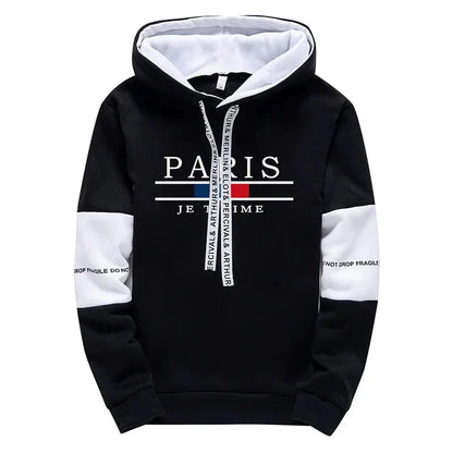 Paris Fashion Hoodies for Men High Quality Hooded Long Sleeve Sweatshirts All Season Daily Casual Sports Pullover Men's Clothes