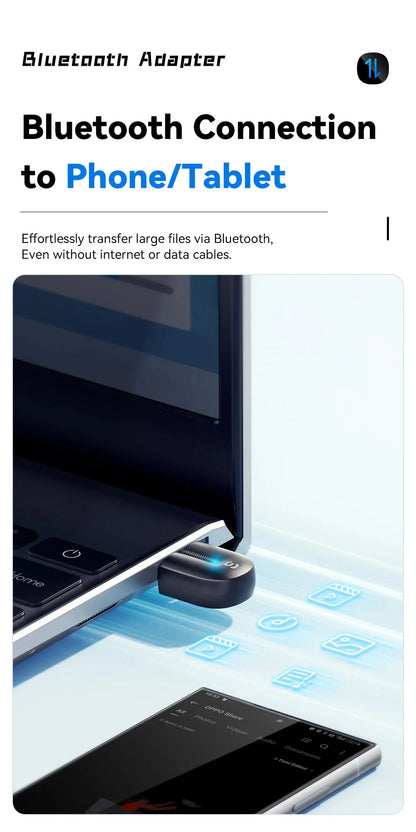 Essager USB Bluetooth 5.3 Adapter Aux Audio Receiver Transmitter For PC Speaker Laptop Wireless Mouse soundbox USB Transmitter