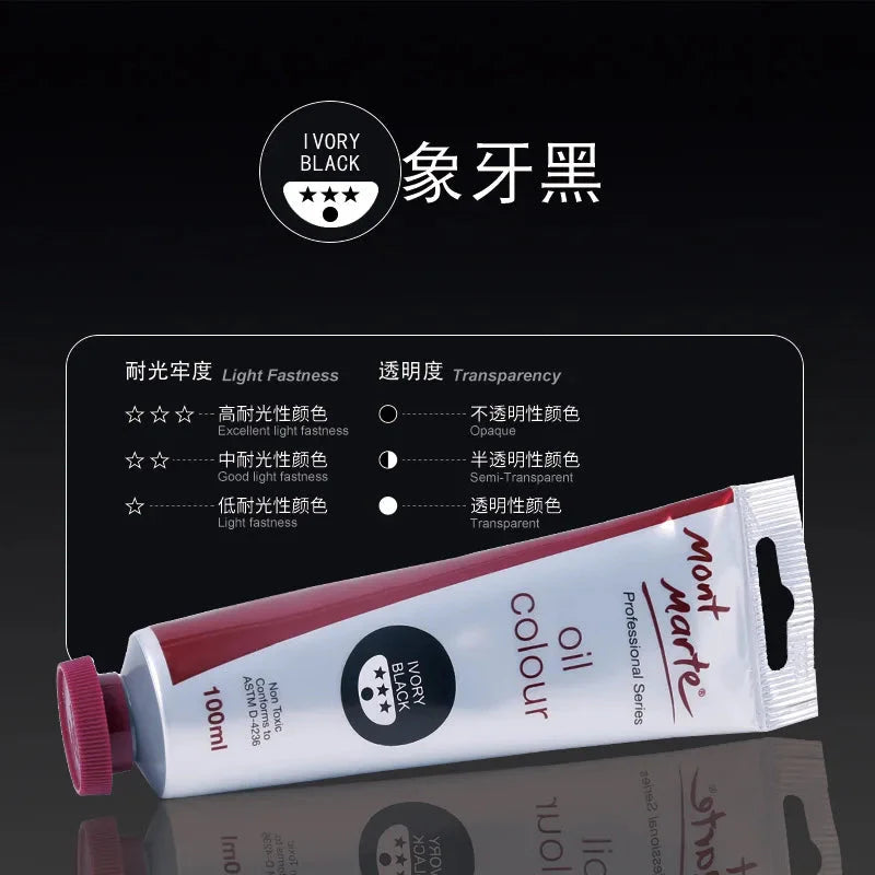 100ml Oil Paint 45 Colors Student Art Creation Special Waterproof Quick-drying Large Sticks Of Pigment School Painting Supplies