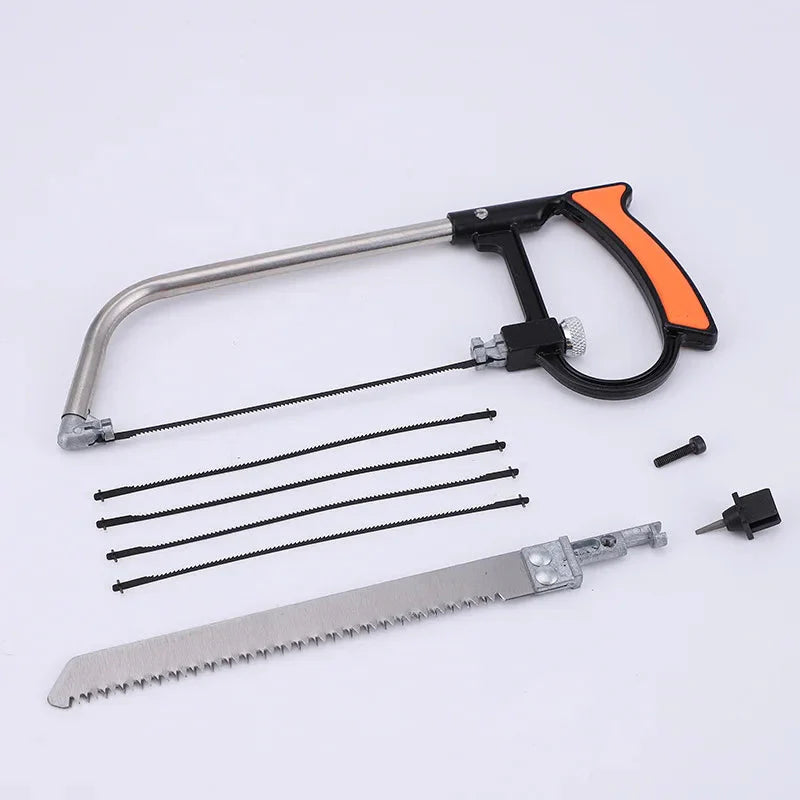8in1 Saw Multi Purpose Hand DIY Steel Saw Metal Wood Glass Saw Kit 6 Blades Woodworking Metalworking Model Hobby Tool