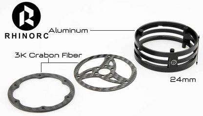 RhinoRC 2.2 inch Narrow Carbon Fiber Aluminum Pro LightWeight RC Car Crawler Wheel Pro Shafty MOA