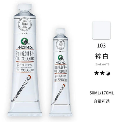 Maries Oil Paint 50ML Oil Painting Art Creation Pigment Large Oil Paint Paint Single Commonly Used 24 Colors