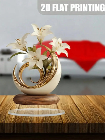 1 piece of lily desktop decoration ornament suitable for living room desktop and office decoraValentine Day wedding decor gifts