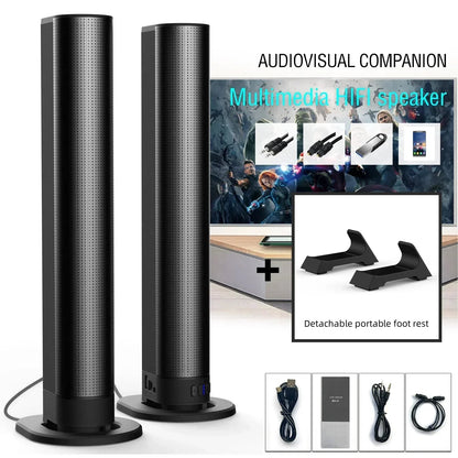 Powerful 120W Soundbar Sound Radio Blaster Bar Audio TV PC Subwoofer 360 Stereo Surround Wireless Home Theater Bluetooth Speaker