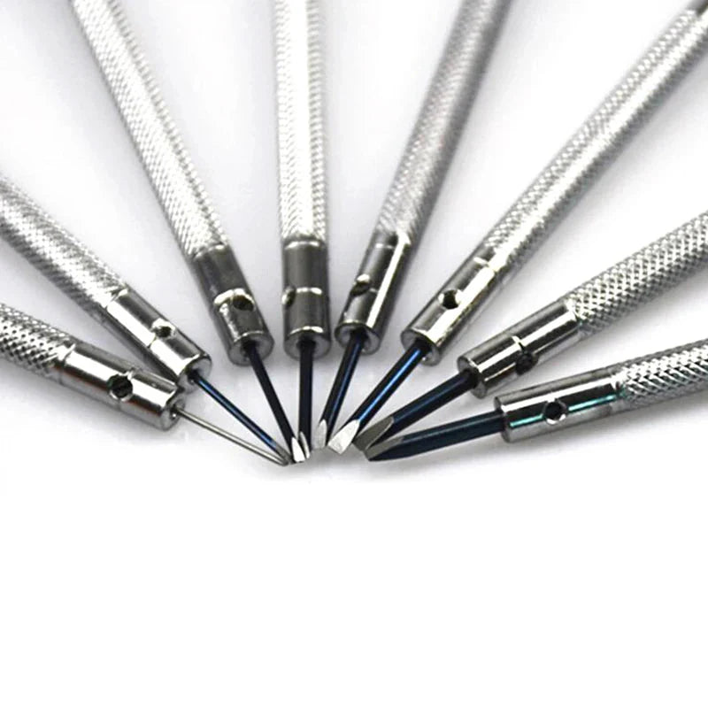 13 Pack Premium Practical Metal 0.6-2.0mm Professional Slotted Cross Screwdriver Set Watchmaker Watch Repair Tools Kit