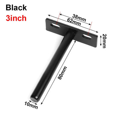 T Shape Metal Shelf Brackets Concealed Brackets Floating Hidden Wall Shelf Supports Screw Mounting Plate High Quality