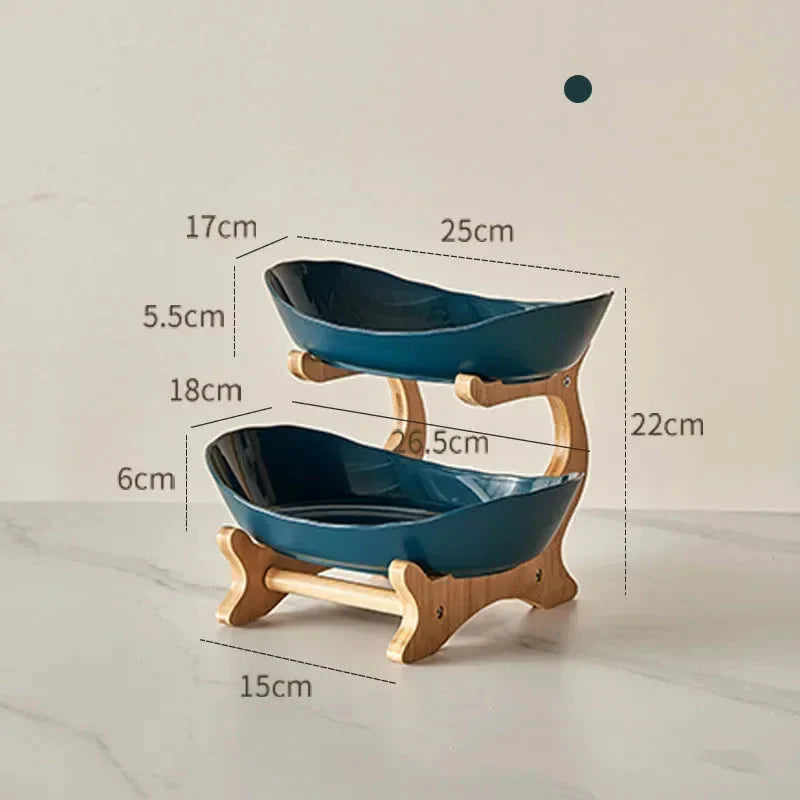 2/3 Layer Fruit Plate Home Snack Dish Creative Candy Dish Modern Dried Fruit Basket Living Room Plastic Cake Stand Snack Plates
