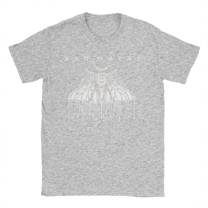 Men's T-Shirts Bad Omens Moth Casual 100% Cotton Tee Shirt Short Sleeve  T Shirt Round Collar Tops Big Size