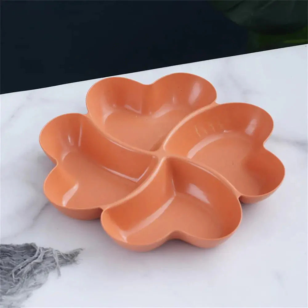 Snack Snack Plate Feel Comfortable Beautiful Shape Wheat Straw Kitchen Bar Utensils Four-leaf Clover Plate Fruit Plate