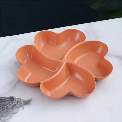 Snack Snack Plate Feel Comfortable Beautiful Shape Wheat Straw Kitchen Bar Utensils Four-leaf Clover Plate Fruit Plate