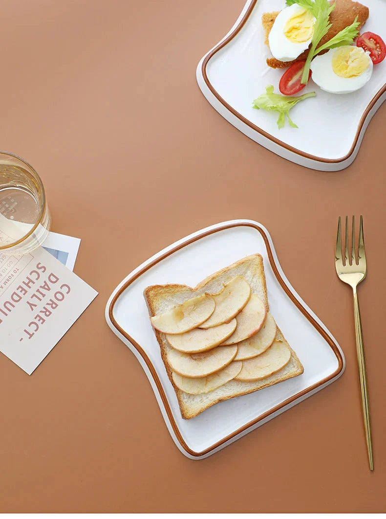 Ceramic Dinner Plate Household Creative Bread Plate Toast Plate Dessert Plates Cake Plates Breakfast Plates Ceramic Tableware