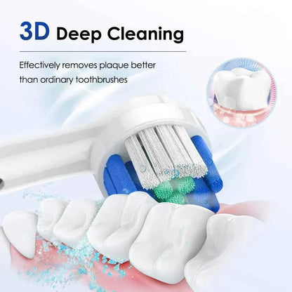 Electric ToothbrushRotating for Adults Deep Cleaning Teeth Tooth Brush Rechargeable Power Smart Timer with 8 Brush Heads