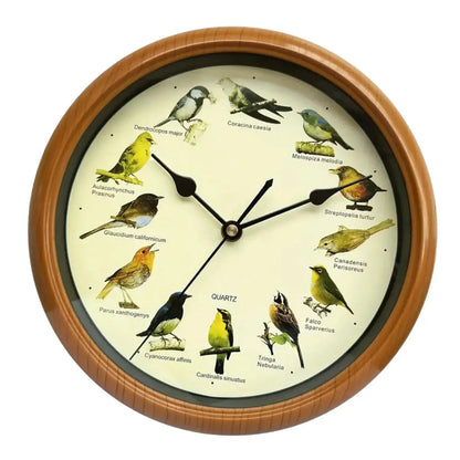 Wall Hanging Clock Decor Singing Bird Wall Clock Bird Clock With Sound Hanging Clock Decor for Kitchen Walls Shelf Decoration