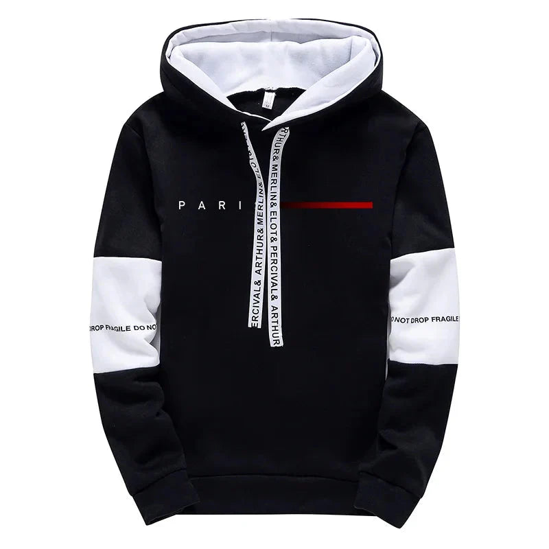 Paris Fashion Hoodies for Men High Quality Hooded Long Sleeve Sweatshirts All Season Daily Casual Sports Pullover Men's Clothes