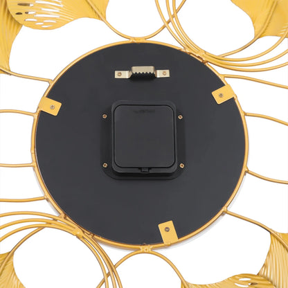 Background Art Display Design Round Gold Clock 8"