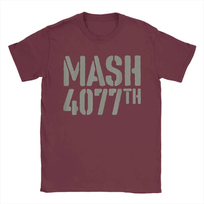 Oversized T Shirt Summer Men MASH 4077 Hipster T-Shirts  Pure Cotton Tee Shirt for Mens Awesome Printed Short Sleeve Top Tees